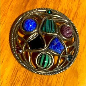 Vintage Sol d’or Celtic Brooch